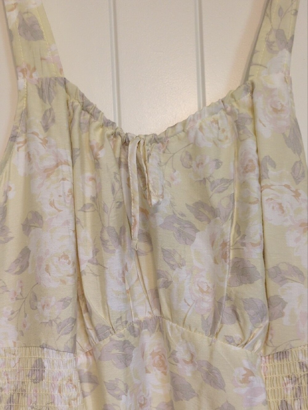 Women's Cream Floral Maxi Dress - Picture 2 of 13